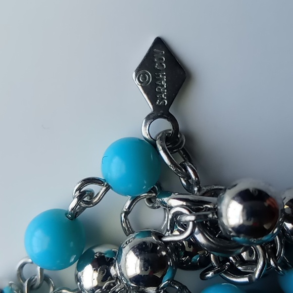 Sarah Coventry Long Blue & Silver Necklace for Women/Girls - Picture 3 of 6